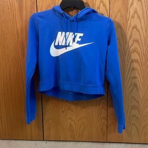 Nike Blue Cropped hoodie